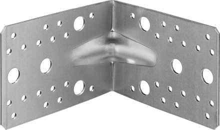 ЗУБР УКУ-2.0, 90 x 130 x 130 x 2 мм, цинк, усиленный крепежный уголок (310116-90-130) купить в Перми