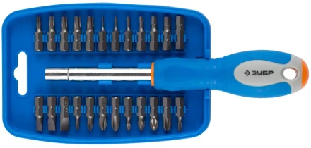 Набор ЗУБР &quot;ЭКСПЕРТ&quot; Отвертка с магнитным битодержателем, биты 25 мм, 25 предметов 25299-H25 купить в Перми