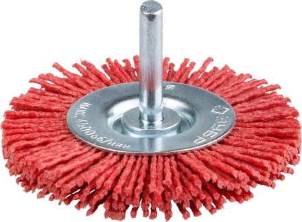 ЗУБР &quot;ПРОФЕССИОНАЛ&quot;. Щетка дисковая для дрели, нейлоновая проволока с абразивным покрытием, 50мм 35161-050_z02 купить в Перми