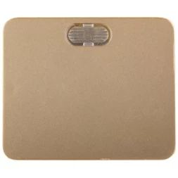 Выключатель СВЕТОЗАР "ГАММА" с подсветкой, одноклавишный, без вставки и рамки, цвет золотой металлик, 10A/~250B SV-54131-GM