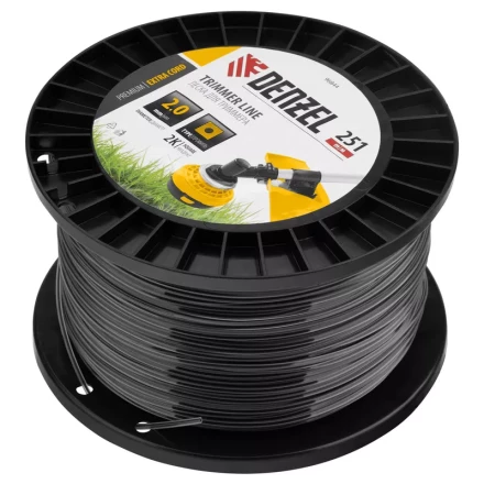 Леска для триммера двухкомпонентная квадрат, 2,0мм х 251м, на DIN катушке EXTRA CORD// Denzel 96844 купить в Перми