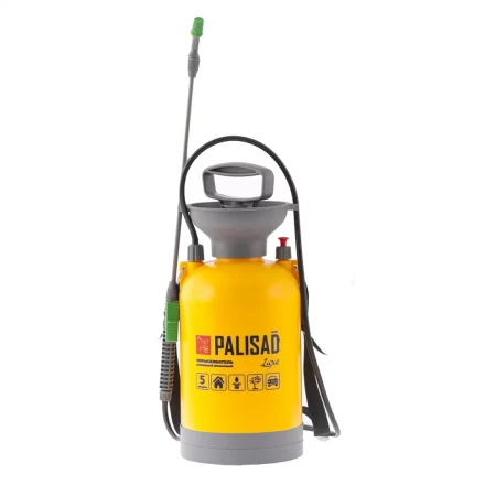 Опрыскиватель усиленный помповый 5 л с шлангом разбрызгивателем PALISAD LUXE 64757 купить в Перми