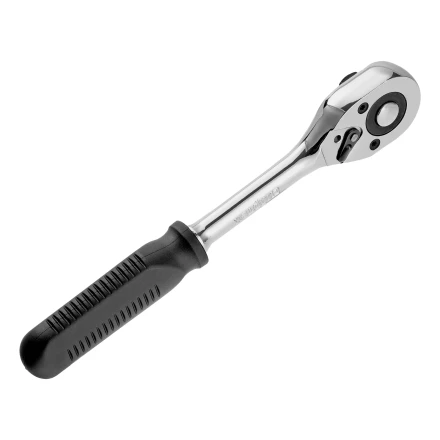 Ключ-трещотка 1/2&quot;, 45 зубьев, с быстрым сбросом, CrV, хром// Сибртех 14004 купить в Перми