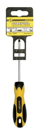 Отвертка шлицевая 0,6х3,0х75 мм Энкор 19500 купить в Перми