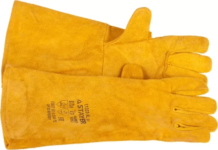 Термостойкие краги STAYER &quot;PROFI&quot; с подкладкой, для сварки и тяжелых механических работ, с подкладкой, 400мм 11333-XL_z01 купить в Перми