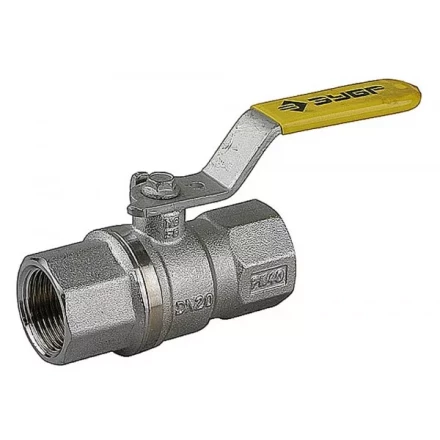 Кран шаровой ЗУБР полнопроход газовый &quot;мама-мама&quot;, ручка, хромиров латунь, 1/2&quot; 4-51720-C-1/2 купить в Перми