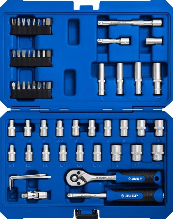 ЗУБР А-57, 57 предм., (1/4), универсальный набор инструмента, Профессионал (27671-H57) купить в Перми