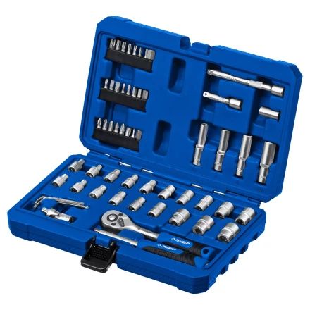 ЗУБР А-57, 57 предм., (1/4), универсальный набор инструмента, Профессионал (27671-H57) купить в Перми