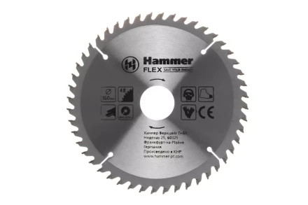 Диск пильный твердосплавный HAMMER Ф160х20мм 48зуб. купить в Перми