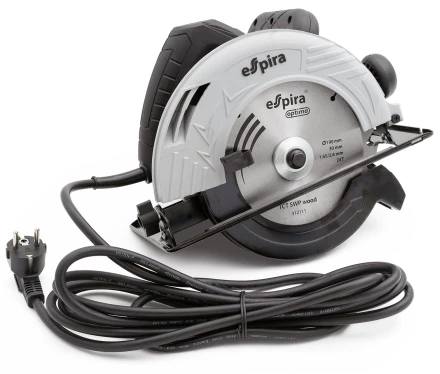 Пила циркулярная ESPIRA CSI-190A (ф190 мм, 220-240В,50/60 Гц, мощность 1250 Вт, 5000 об/мин), 401251 купить в Перми