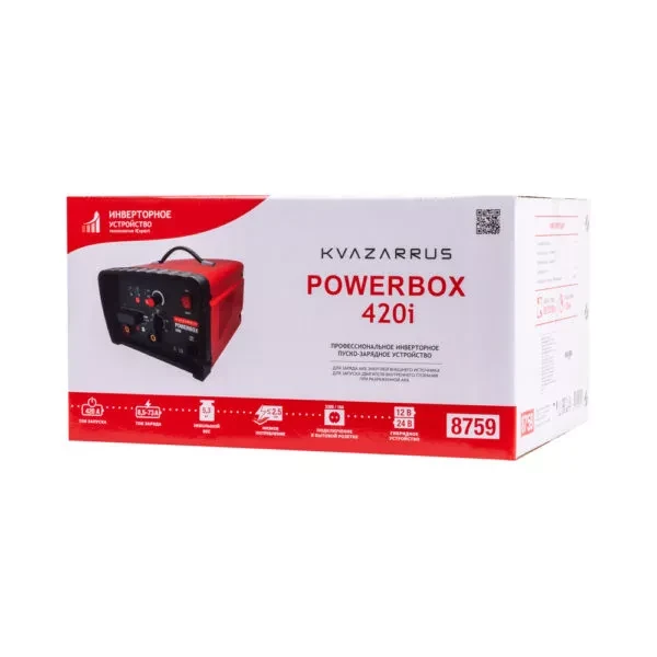 Инверторное пуско-зарядное устройство KVAZARRUS PowerBox 420i, таймер, цветная коробка купить в Перми