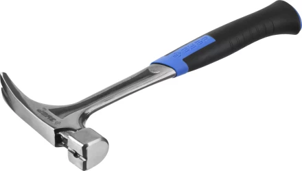 Молоток-гвоздодер ЗУБР &quot;ПРОФЕССИОНАЛ&quot; цельнокованый с магнитом и двухкомпонентной рукояткой, 580г 20258-580 купить в Перми