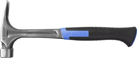 Молоток-гвоздодер ЗУБР &quot;ПРОФЕССИОНАЛ&quot; цельнокованый с магнитом и двухкомпонентной рукояткой, 580г 20258-580 купить в Перми