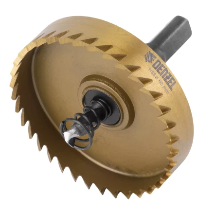 Коронка по металлу HSS, 63 мм, нитридтитановое покрытие Denzel 724120 купить в Перми