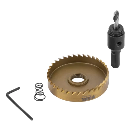Коронка по металлу HSS, 63 мм, нитридтитановое покрытие Denzel 724120 купить в Перми