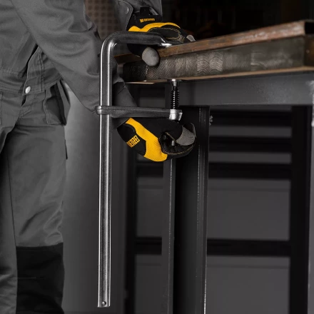 Струбцина F-образная Denzel 20471, 100x400мм, кованая купить в Перми