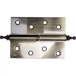 Петля дверная разъемная ЗУБР "ЭКСПЕРТ", 1 подшипник, цвет ст. латунь (AB), левая, с крепежом, 100х75х2,5мм,2шт 37605-100-5L