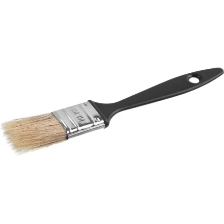 Кисть плоская СИБИН, пластиковая ручка, светлая щетина, 25мм 01008-025 купить в Перми