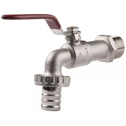 Кран ЗУБР шаровой водоразборный, латунный с никелированным покрытием, 3/4&quot;-3/4&quot; 51216-3/4-3/4 купить в Перми