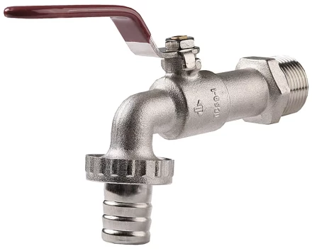 Кран ЗУБР шаровой водоразборный, латунный с никелированным покрытием, 3/4&quot;-3/4&quot; 51216-3/4-3/4 купить в Перми