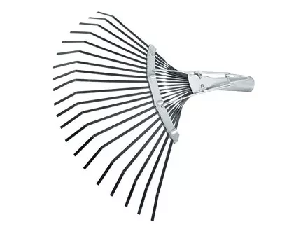 Грабли веерные 20 зубьев без черенка оксидированные плоский зуб  СИБРТЕХ Россия 61778 купить в Перми