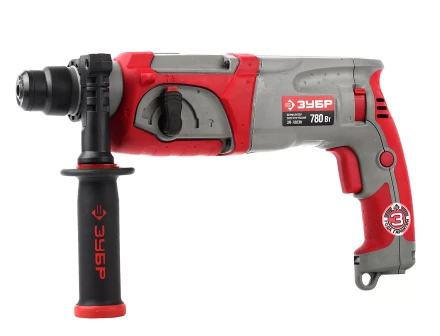 Перфоратор ЗУБР SDS-plus, реверс, 3 Дж, 0-1100 об/мин, 0-4500 уд/мин, 780Вт, кейс ЗП-780ЭК купить в Перми