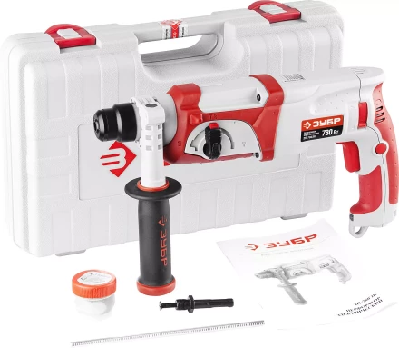 Перфоратор ЗУБР SDS-plus, реверс, 3 Дж, 0-1100 об/мин, 0-4500 уд/мин, 780Вт, кейс ЗП-780ЭК купить в Перми