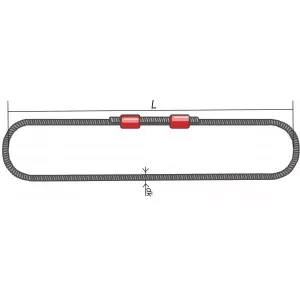 Строп канатный кольцевой СКК 25 т L=8 м  заплет на станке купить в Перми