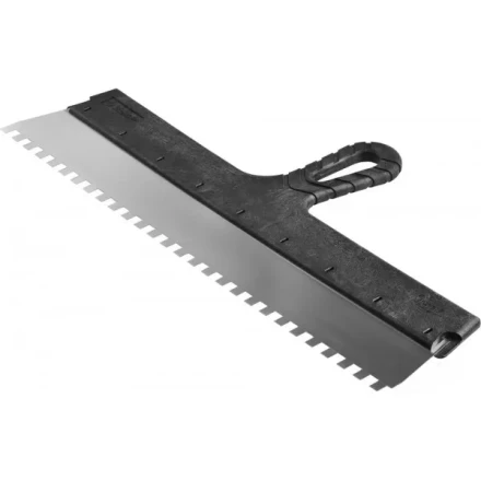 Шпатель ЗУБР &quot;МАСТЕР&quot; ФАСАДНЫЙ, нержавеющее полотно, 450мм, зуб 8х8мм 10078-45-08 купить в Перми