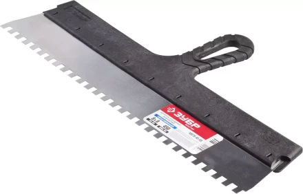 Шпатель ЗУБР &quot;МАСТЕР&quot; ФАСАДНЫЙ, нержавеющее полотно, 450мм, зуб 8х8мм 10078-45-08 купить в Перми