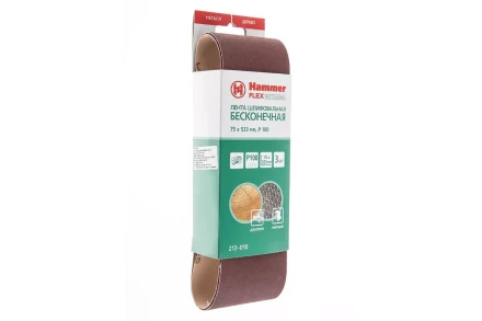 Лента шлиф. бесконечная HAMMER 75х533мм P100 купить в Перми