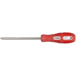 Отвертка ЗУБР "ПРОФИ" хромованадиевая сталь, двухкомпонентная рукоятка, магнит наконечник, PH3x150мм 25232-3-150_z01