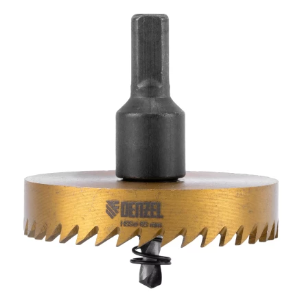 Коронка по металлу HSS, 65 мм, нитридтитановое покрытие Denzel 724121 купить в Перми