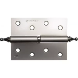 Петля дверная разъемная ЗУБР "ЭКСПЕРТ", 1 подшипник, цвет мат. никель (PN), левая, с крепежом, 100х75х2,5мм,2шт 37605-100-4L