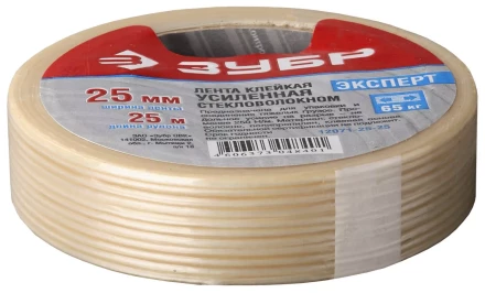 Лента ЗУБР &quot;ЭКСПЕРТ&quot; клеящая однонаправленная, усиленная стекловолокном, 12мм х 50м 12071-12-50 купить в Перми