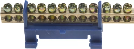 Шина СВЕТОЗАР нулевая на изоляторе типа &quot;Стойка&quot;макс. ток 100А, 5,2мм, 12 полюсов 49806-12 купить в Перми