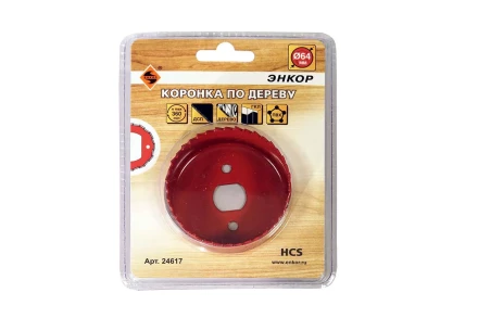 Коронка по дереву 64 мм Энкор 24617 купить в Перми