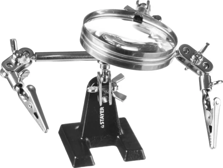 Штатив STAYER &quot;MASTER&quot; для фиксации электронной платы, c увеличительной линзой 55339 купить в Перми