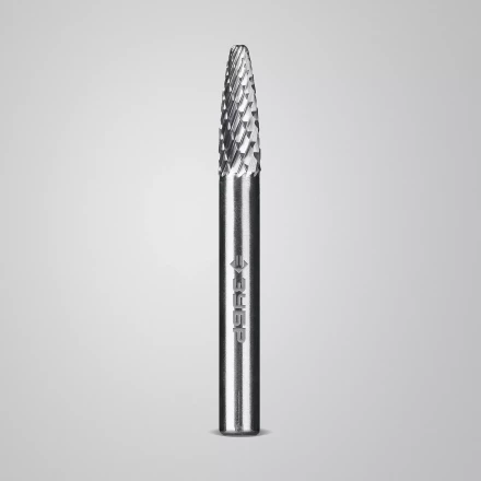 Зубр Твердосплавная борфреза F - парабола с закругленным углом, 6 х 18 мм, радиус 1.5 мм (28805-6-18) купить в Перми