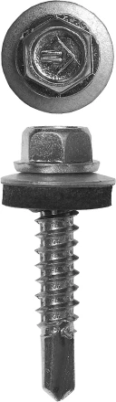 Саморезы ЗУБР &quot;ПРОФЕССИОНАЛ&quot; оцинков., для крепл. кров. матер. к металл. констр., 5.5x75мм, 800шт 4-300310-55-075 купить в Перми