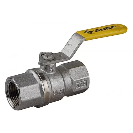 Кран шаровой ЗУБР полнопроход газовый &quot;мама-мама&quot;, ручка, хромиров латунь, 3/4&quot; 4-51720-C-3/4 купить в Перми