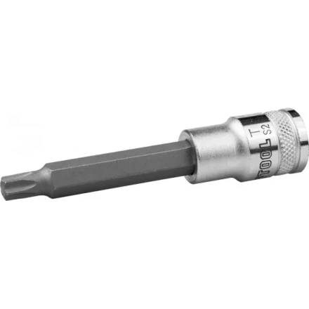 Торцовая бита-головка KRAFTOOL &quot;INDUSTRIE QUALITAT&quot;, удлиненная, материал S2, TORX, сатинированная, 1/2&quot;, Т50 27906-50_z01 купить в Перми