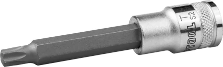 Торцовая бита-головка KRAFTOOL &quot;INDUSTRIE QUALITAT&quot;, удлиненная, материал S2, TORX, сатинированная, 1/2&quot;, Т50 27906-50_z01 купить в Перми