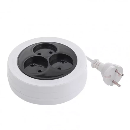 Удлинитель электрический бытовой рулетка 5 м 3 розетки 6 А тип УХ-6 Россия Сибртех 95904 купить в Перми