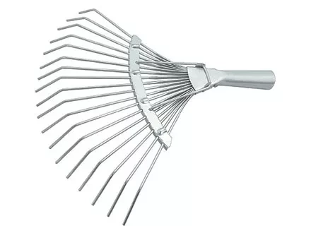 Грабли веерные 18 зубьев без черенка оцинкованные круглый зуб  СИБРТЕХ Россия 61780 купить в Перми