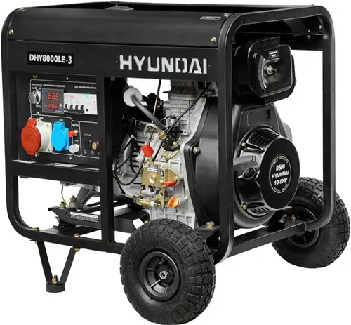 Дизельный генератор Hyundai DHY 8000LE-3 + колеса купить в Перми