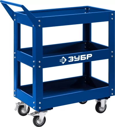 ЗУБР 820 х 405 х 955 мм, инструментальная тележка с 3 полками, Профессионал (38913) купить в Перми