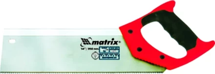 Пила по дереву обушковая для стусла 350 мм двухкомпонентная рукоятка MATRIX 23148 купить в Перми