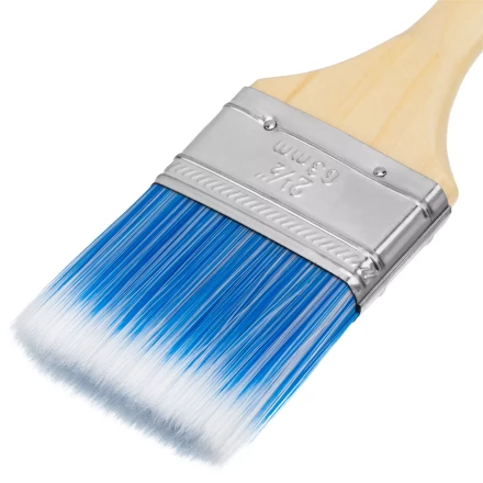 Кисть плоская &quot;Евро&quot; 2.5&quot;, искусственная щетина, деревянная ручка MTX 83072 купить в Перми