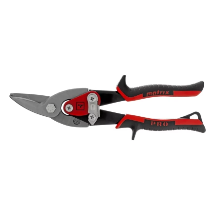 Ножницы по металлу Matrix, 250 мм, левый рез, сталь CRMO, двухкомпонентные рукоятки, PRO 78326 купить в Перми